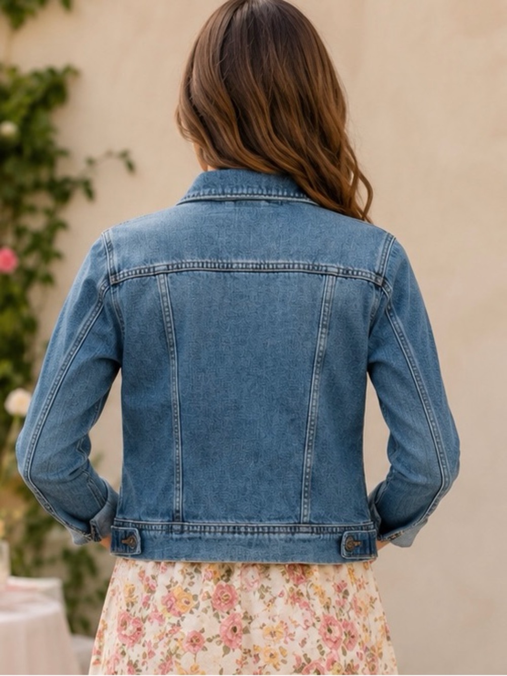 NWT Free People Rumours Classic Blue Denim Jean Jacket in Navy Small S - Picture 2 of 9